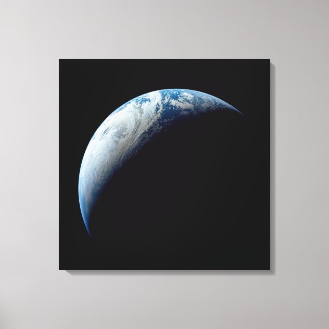 Crescent Earth Taken From The Apollo 4 Mission. Canvas Print (Front)