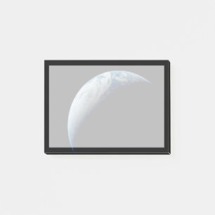 Crescent Earth Taken From The Apollo 4 Mission. Post-it Notes