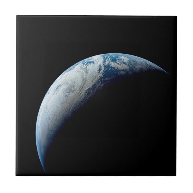 Crescent Earth Taken From The Apollo 4 Mission. Tile (Front)