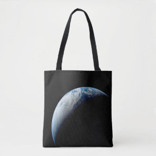 Crescent Earth Taken From The Apollo 4 Mission. Tote Bag