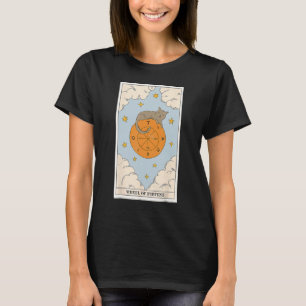 Crescent Fortune Wheel Cat Tarot Card Witchy Gothi T-Shirt