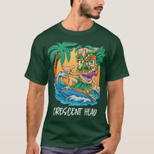 Crescent Head Australia Palm Tree Surfing Beach Va T-Shirt