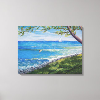 Crescent Head Beach Seascape Painting Canvas Print