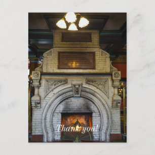 Crescent Hotel Fireplace Postcard