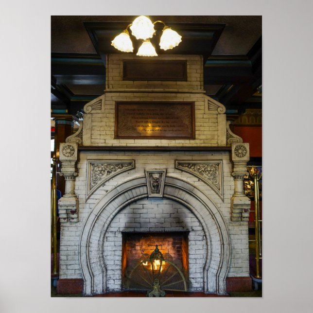 Crescent Hotel Fireplace Poster (Front)