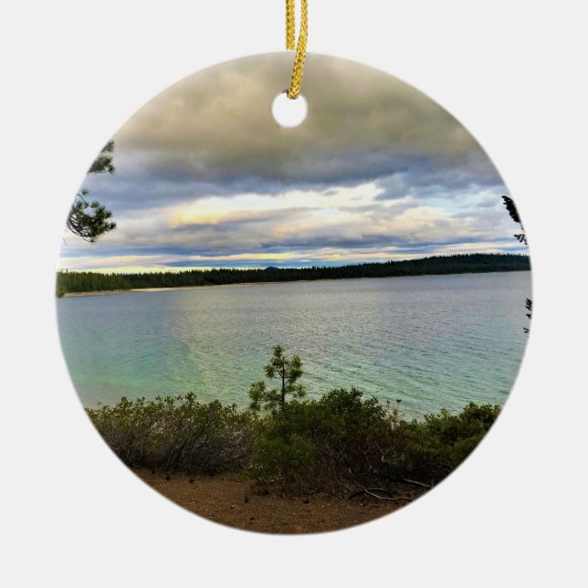 Crescent Lake, Oregon Ceramic Ornament (Front)