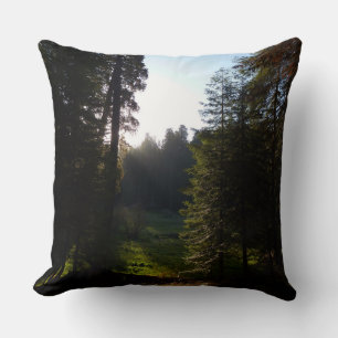 Crescent Meadow Morning at Sequoia National Park Throw Pillow