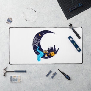 Crescent Moon Adventure Camping Desk Mat