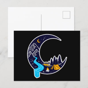 Crescent Moon Adventure Camping Postcard