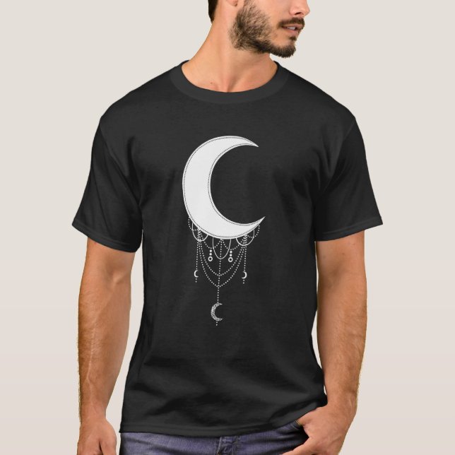 Crescent Moon Aesthetic Goth Soft Grunge Gothic Wi T-Shirt (Front)