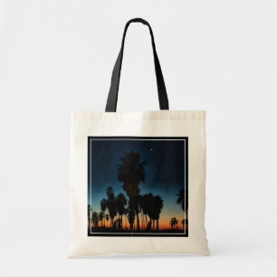 Crescent Moon And One Star On Sunset Tote Bag