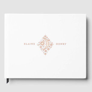Crescent Moon and Stars Guest Book