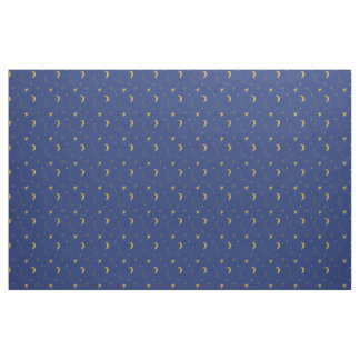crescent moon and stars pattern fabric