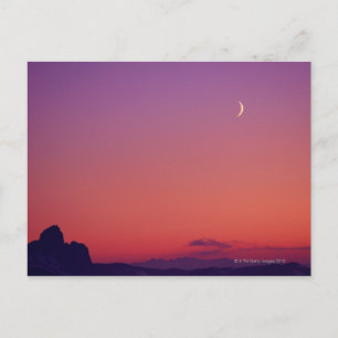 Crescent Moon at Dusk Postcard