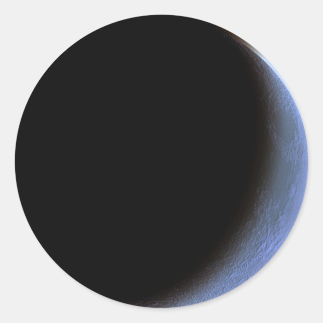 Crescent Moon Classic Round Sticker (Front)