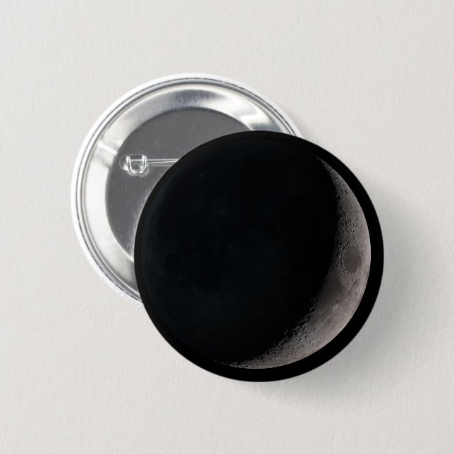 Crescent moon from NASA images 2 Inch Round Button (Front & Back)
