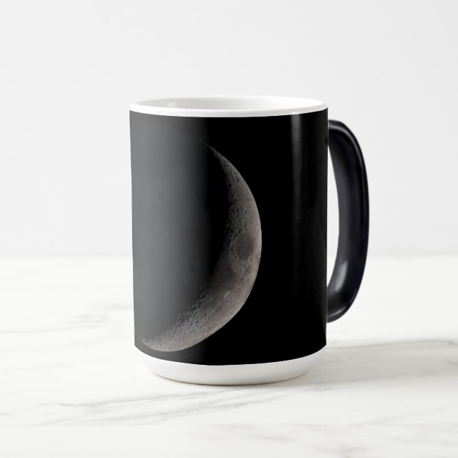 Crescent moon from NASA images  Magic Mug (Front Right)