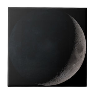 Crescent moon from NASA images Tile