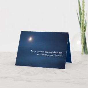 © Crescent Moon in Night Sky Nature LOVE Card