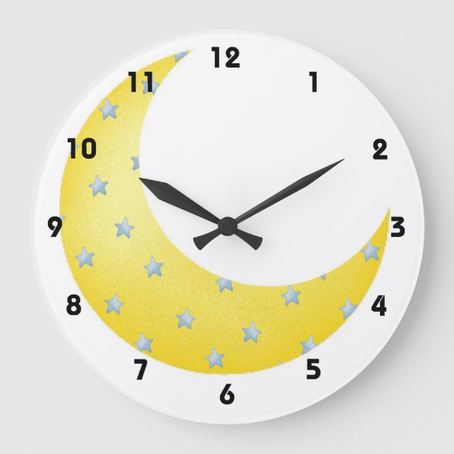 Crescent Moon Large Clock (Front)