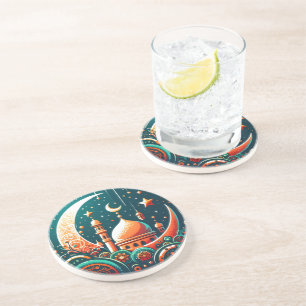 Crescent Moon Mosque Coaster