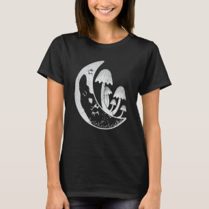 Crescent Moon Mushroom Celestial Cottagecore Mushr T-Shirt