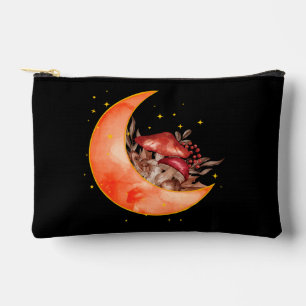 Crescent Moon Mushroom Cottagecore Fungi Mycology Accessory Pouch