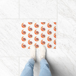 Crescent Moon Mushroom Cottagecore Fungi Mycology Doormat
