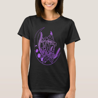 Crescent Moon Mushroom Fairy Fantasy Cute Witchy C T-Shirt