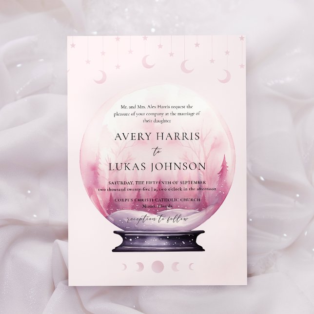 Crescent Moon Mystical Wedding Invitation (Creator Uploaded)