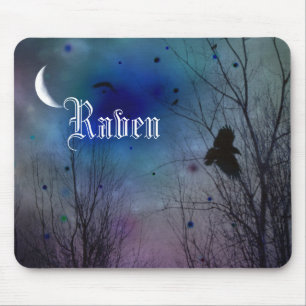 Crescent Moon Night Mouse Pad