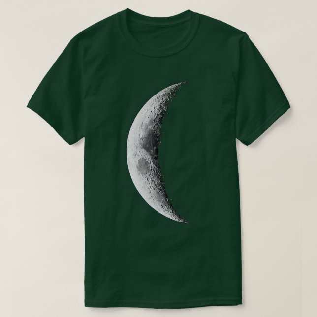 Crescent Moon Outer Space Galaxy Astronomy T-Shirt (Design Front)