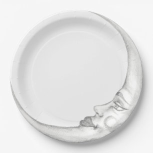 Crescent Moon Paper Plate