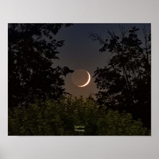 Crescent Moon Setting Poster (Front)