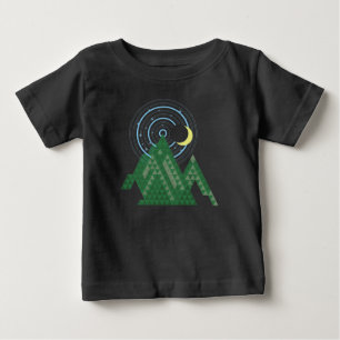  crescent moon sky in the mountain baby T-Shirt