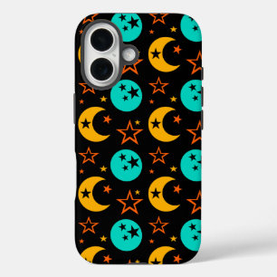 Crescent Moon Stars Night Sky Galaxy Midnight iPhone 16 Case