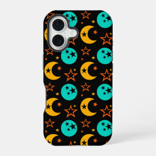Crescent Moon Stars Night Sky Galaxy Midnight iPhone 16 Case
