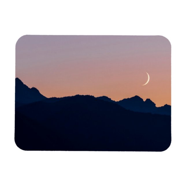 Crescent Moon & Venus | Seabeck, Washington Magnet (Horizontal)