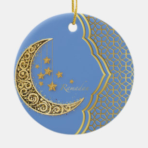Crescent of ramadan  ceramic ornament