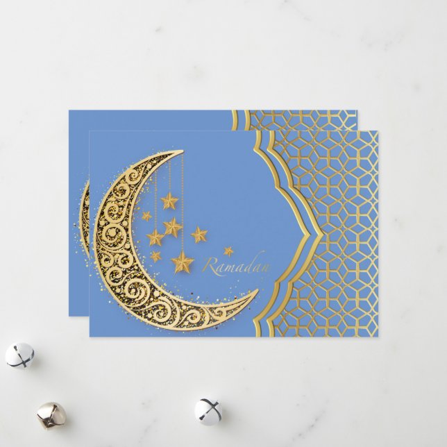 Crescent of ramadan  holiday card (Front/Back In Situ)