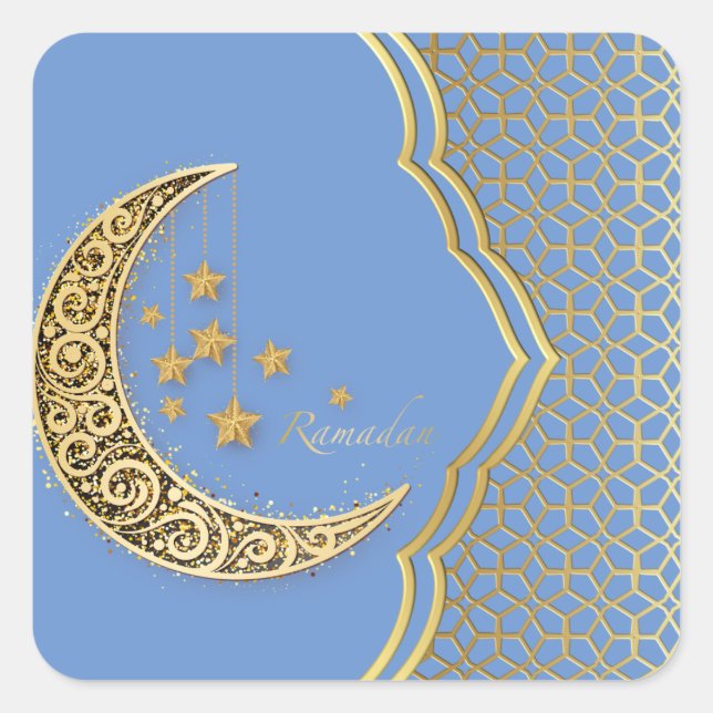 Crescent of ramadan  square sticker (Front)