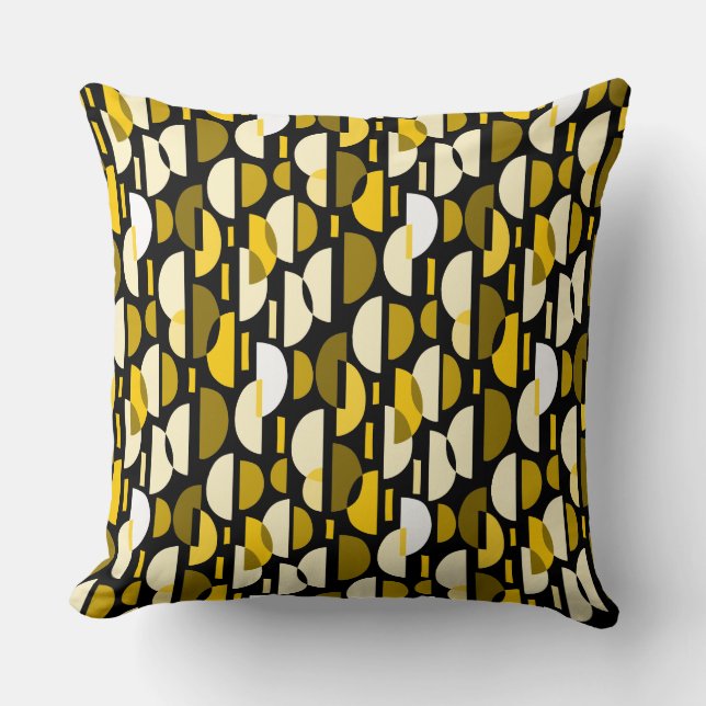 Crescent Pattern 010921 - Amber Throw Pillow (Front)