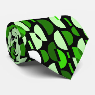 Crescent Pattern 010921 - Grass Green Tie