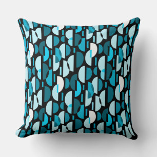 Crescent Pattern 010921 - Sky Blue Throw Pillow