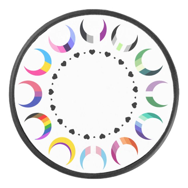 Crescent Pride Lunes et Coeurs Noirs (Devant)