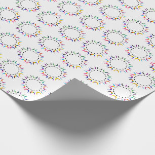 Crescent Pride Moons & Black Hearts Wrapping Paper