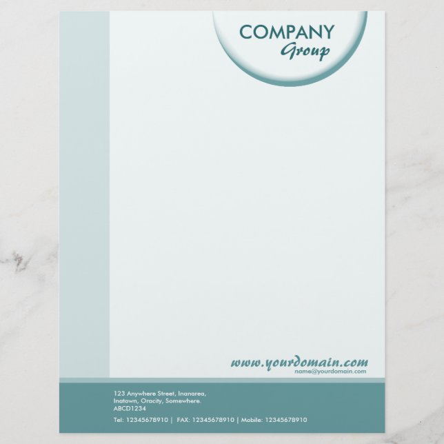 Crescent Shadow - Blue Green Tones 02 Letterhead (Front)