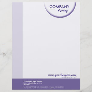 Crescent Shadow - Violet BlueTones Letterhead