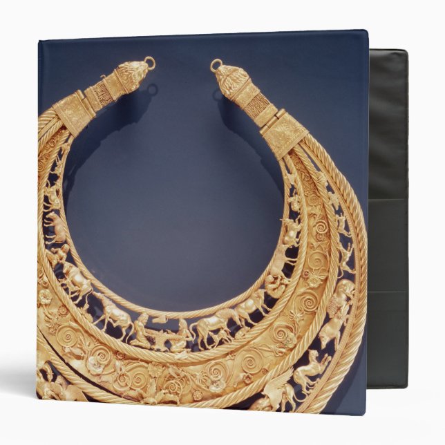 Crescent shaped pectoral from Tolstaya Mogila Binder (Front/Inside)