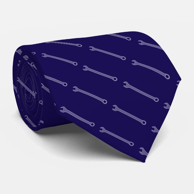 Crescent wrench blue tie (Rolled)
